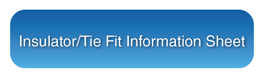 button insulator tie fit information sheet