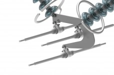 V-String Assembly - Angled Suspension, Tri-Bundle Conductor, 50K