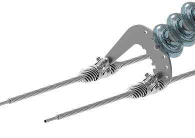 I-String Assembly - Angled Suspension, Twin-Bundle Conductor, 50K