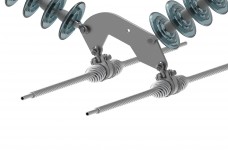 V-String Assembly - Angled Suspension, Twin-Bundle Conductor, 50K