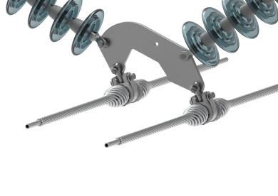 V-String Assembly - Angled Suspension, Twin-Bundle Conductor, 50K