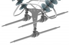 Suspension Assembly V-String Assembly - Tangent Suspension, Tri-Bundle Conductor, 50K
